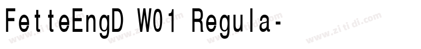 FetteEngD W01 Regula字体转换